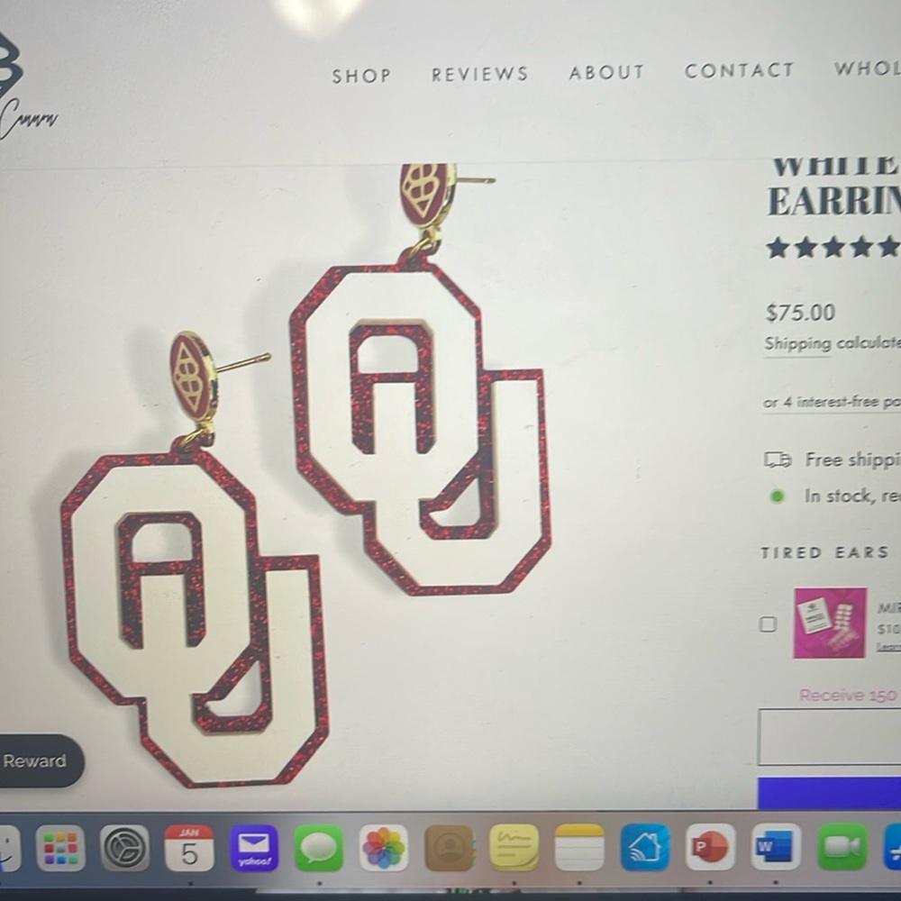Brianna Cannon OU earrings